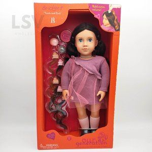 Our Generation 18 inch Hair Play Doll with Clip-in Hair Accessories - Bridget